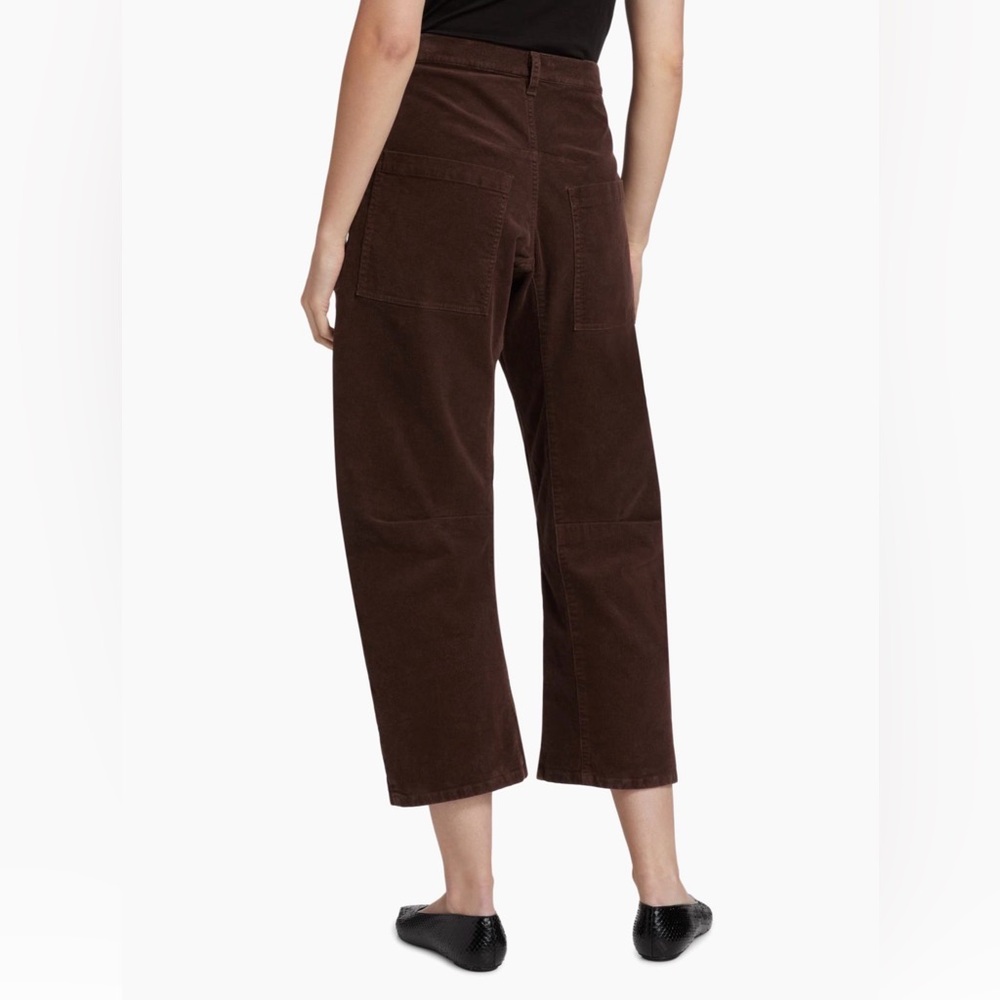 Nili Lotan Shon Corduroy Pant reddish Brown Cord Barrel Merlot  $450 nwt - Picture 10 of 15